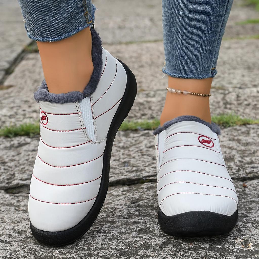 2025 Neue Damen Schneestiefel Wasserdichte Plüsch Knöchelstiefel Slipper Bequeme Plateau Schuhe für Damen Mode Outdoor Unisex Schuhe