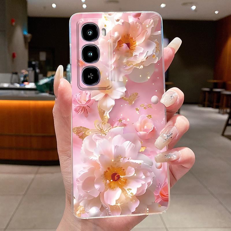 Phone Case For Itel City 100 C671L Coque Flower Butterfly Thin Cases ITEL City100 Capa Transparent Funda Soft Silicone TPU Cover