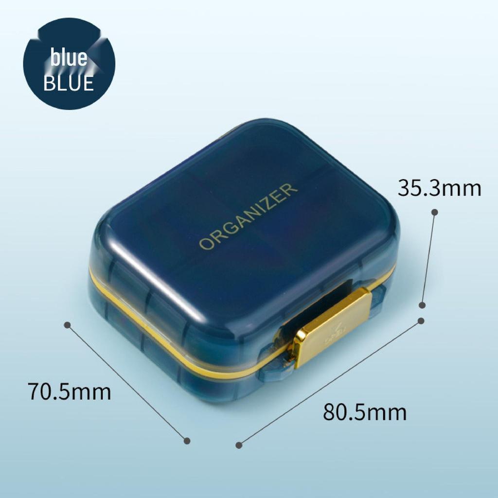 Portable 7-Compartment Weekly Pill Organizer: Moisture-Proof, Waterproof, Food-Grade Material