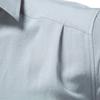 Chemise homme manches longues printemps automne doux décontracté couleur unie à col rabattu simple boutonnage