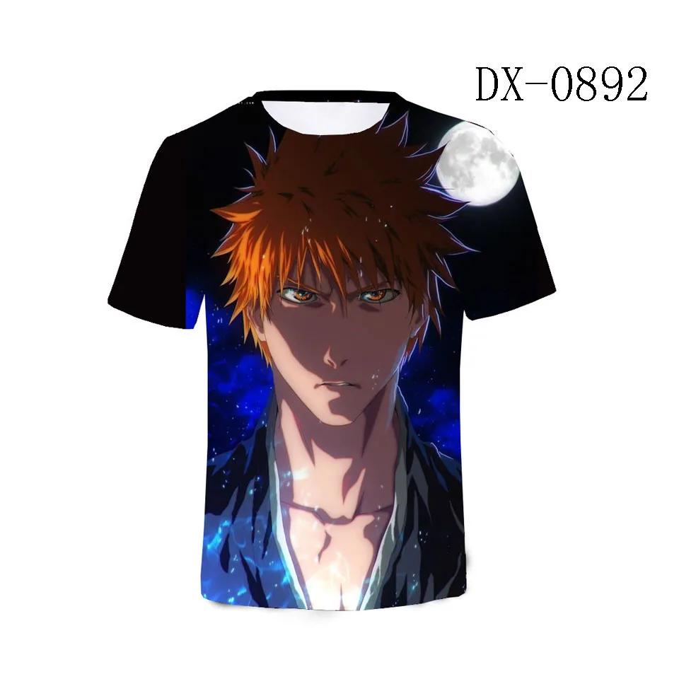 Summer Round Neck 3D Anime Bleach Printed Top Fashionable Casual Short Sleeved Children's Boy T-shirts