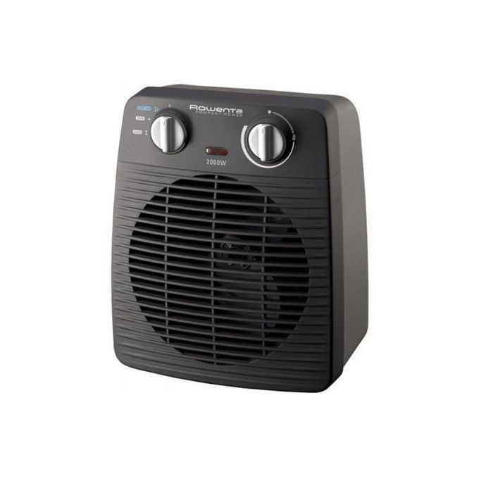 ROWENTA SO2210F0 Compact Power Radiateur soufflant, 2 vitesses de chauffage réglables, Puissance et thermostat réglables, Sécurisé