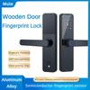 60*250mm Indoor Intelligent Electronic Fingerprint Lock Hotel Apartment Password Silent Energy-saving Electric Wood Door Lock Anti-theft Lock