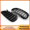 Front Kidney Bumper Grill Grille For BMW 6 Series E63 E64 2004-2010 1Pair Glossy Black Racing Grill Double Slat Cover