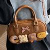 High-end, Stylish Checkered Bag, Fashionable Crossbody Bag, Hand-held Bowling Bag