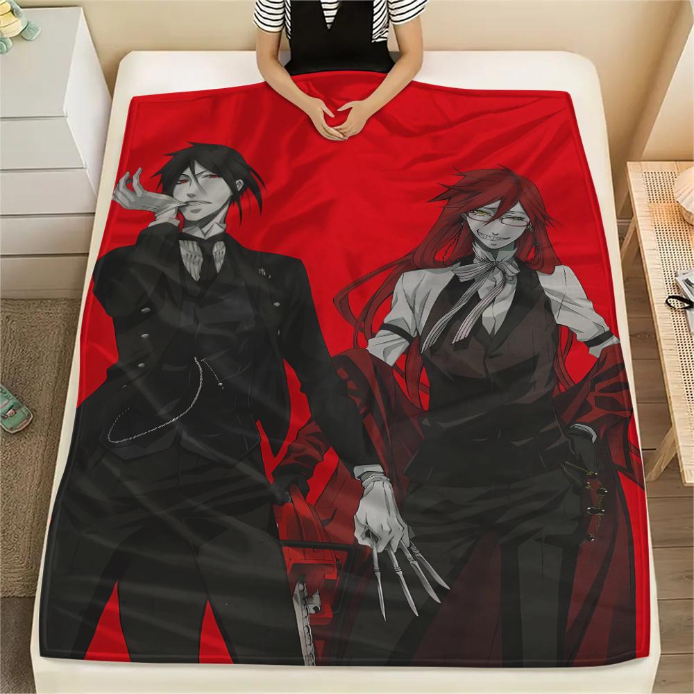 1PZ Coperta in Flanella con Stampa Black Butler, Alta Qualità per Tutte le Stagioni, Decorazione per la Casa, Calore e Comfort, Perfetta per Regali di Natale