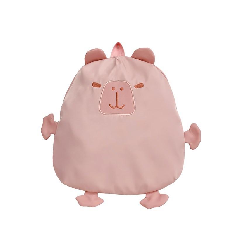 Ins New Cute Pink Kapibara Backpack, Cartoon Cute Capybara Girl Soft Girl Storage Backpack