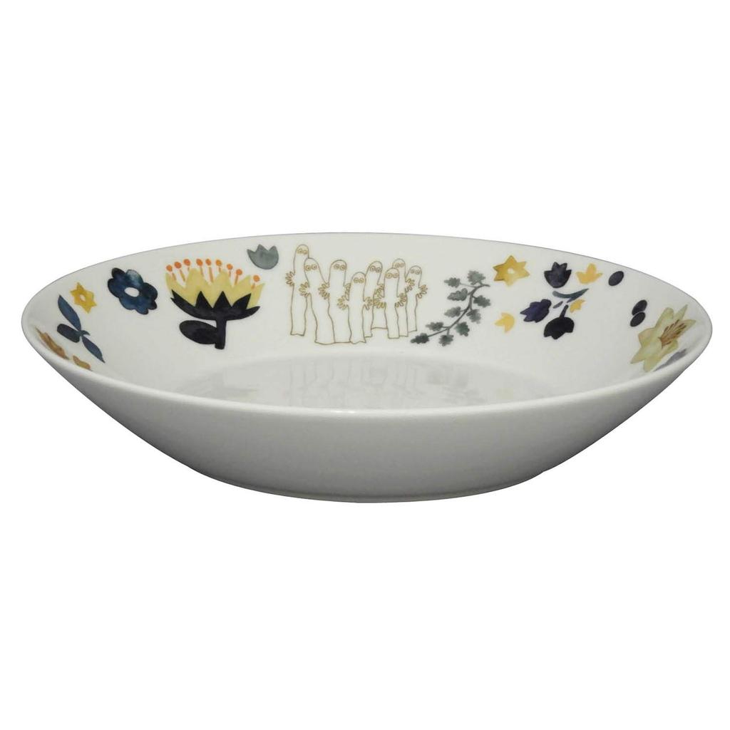 Yamaka Shoten Moomin Herbarium 22cm Hattifattener Microwave Moomin Nordic Day Wedding Made in Pasta/Curry Plate, Approx. Diameter, Design, Safe,