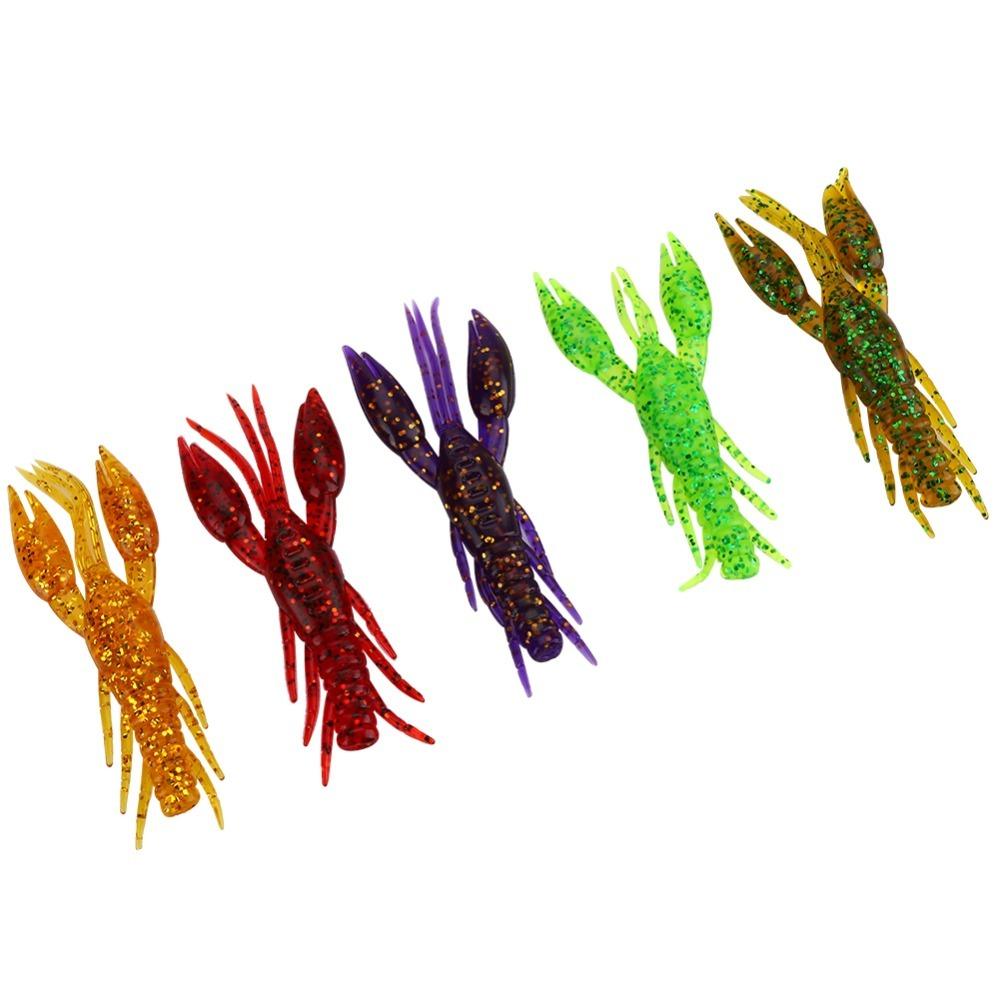 30PCS PVC Crawfish Fishing Baits Soft Fishing Lures Durable Crawfish Fishing Lures  Bass Fishing