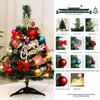DIY Blue & White PVC Flocked Christmas Tree Set with Ornaments