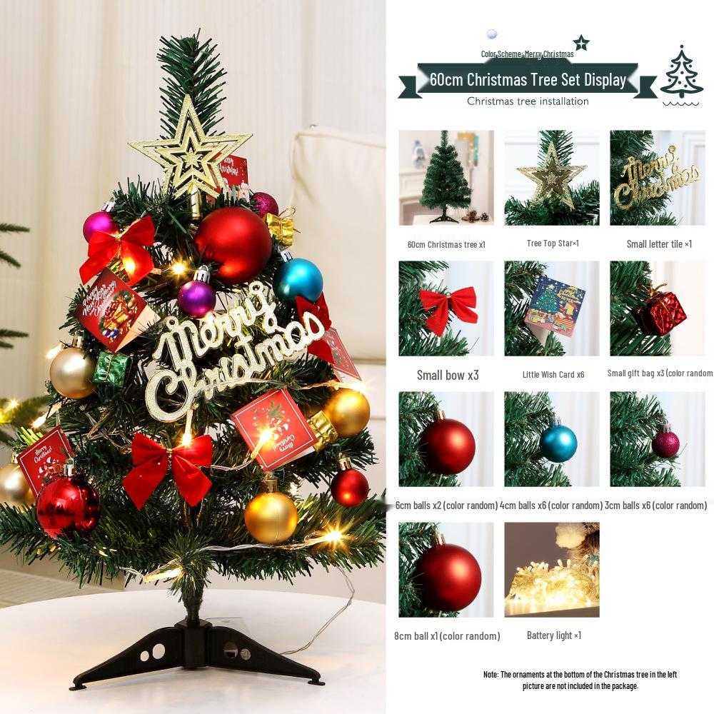 DIY Blue & White PVC Flocked Christmas Tree Set with Ornaments