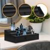 Men Countertop Organizer Wooden Storage Rack with Drawer Decorative Perfume Display for Makeup