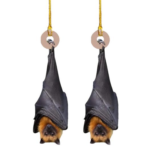 Bat Christmas Ornament Gothic Hanging Bat Tree Decoration Realistic Upside-Down Bat Christmas Tree Ornament for Holiday Home Decor