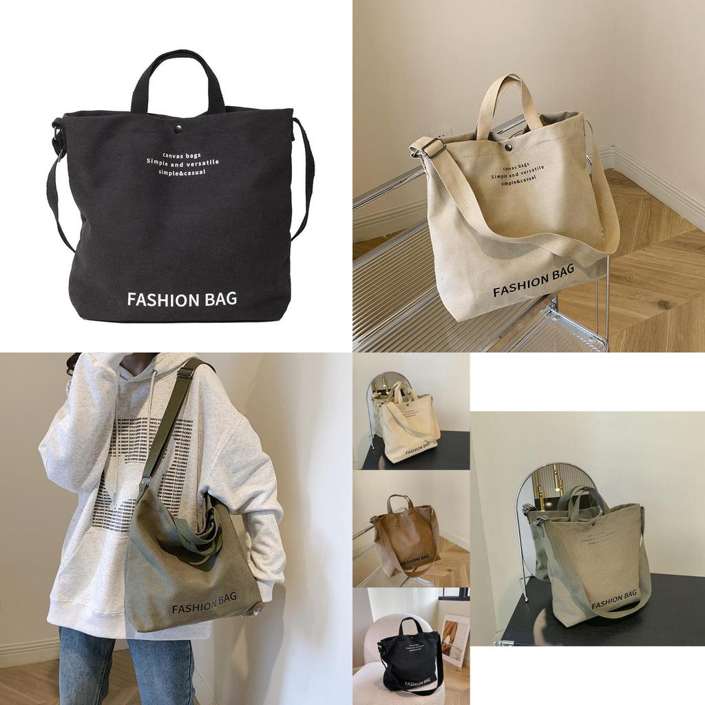 Large Capacity Stylish Canvas Shoulder Bag For Women Ideal For Autumn Commutes