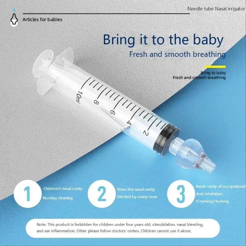 Needle Tube Baby Nasal Aspirator Syringe Baby Nose Cleaner Infant Rhinitis Nasal Washer Children Nose Washing Tool for Kids
