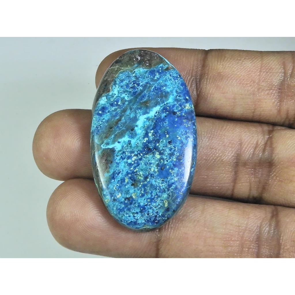 23X42X05MM Natural Shattuckite Oval Shape Cabochon Loose Gemstone 54Cts. D-122