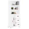 VidaXL Buffet haut Blanc 69,5x34x180 cm Bois d'ingénierie 3189989
