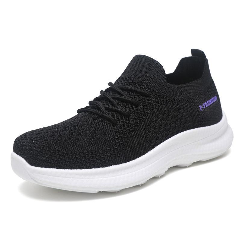 Pantofi sport pentru femei, pantofi sport casual cu talpă joasă, respirabili, cu talpă moale, țesături zburătoare, pantofi de maree