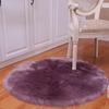 2026 Modern Plush Round Rug: Fluffy Imitation Wool Cushion for Bedroom, Bay Window, Living Room Chair, or Sofa.