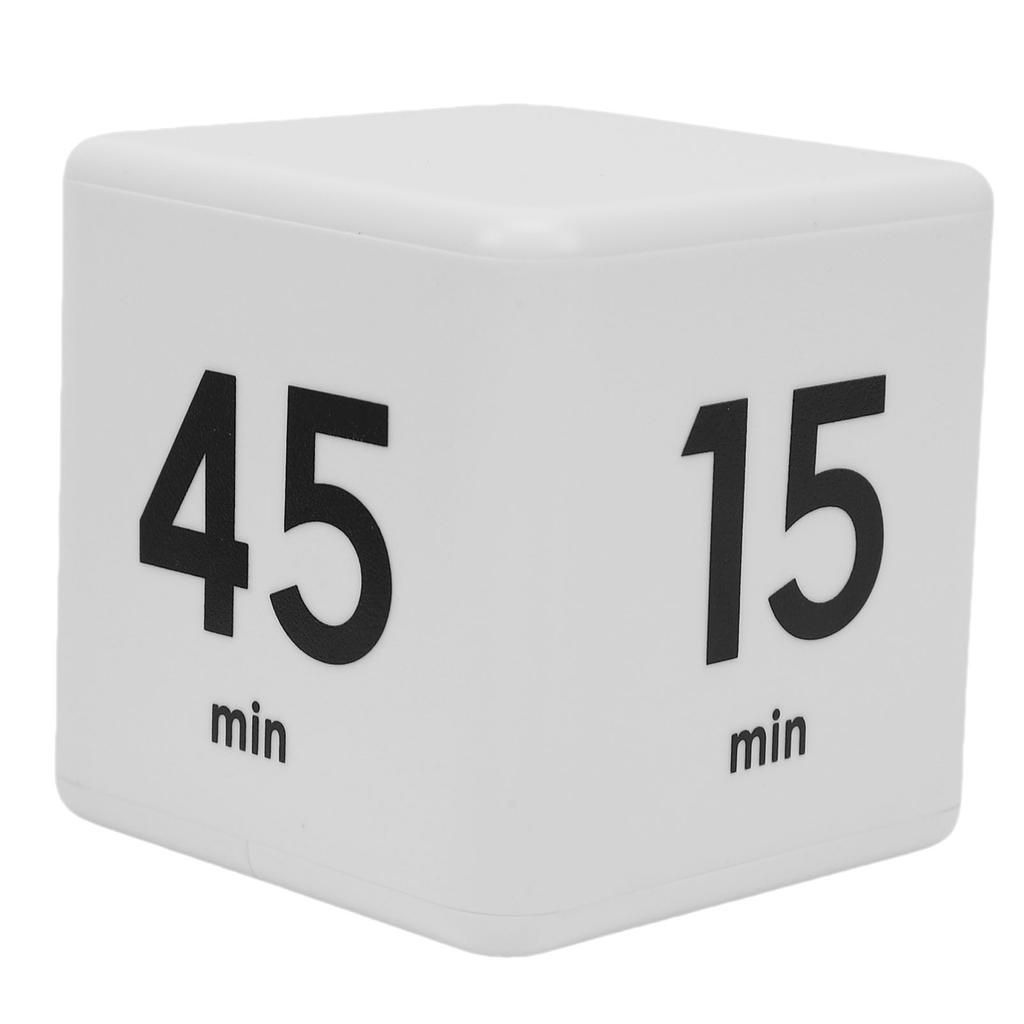 Countdown-Timer Würfeldesign Mehrere Zeiteinstellungen 5 15 25 45 Minuten Lern-Timer für Schüler Weiß
