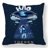 Creative Astronaut Pattern Digital Printing Short Plush Pillow Covers for Car Sofa Office Cushion Cover Home Goods 60x60cm