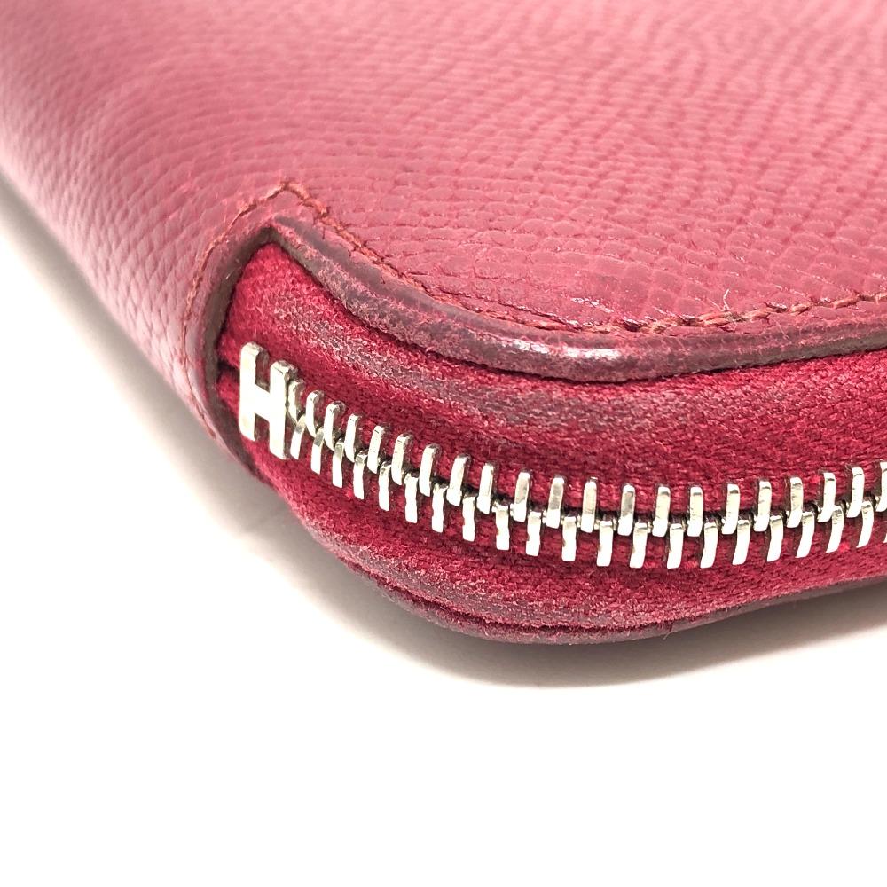 HERMES Azap Long Silk-In Long Wallet Wallet Long Wallet Epsom wine-red