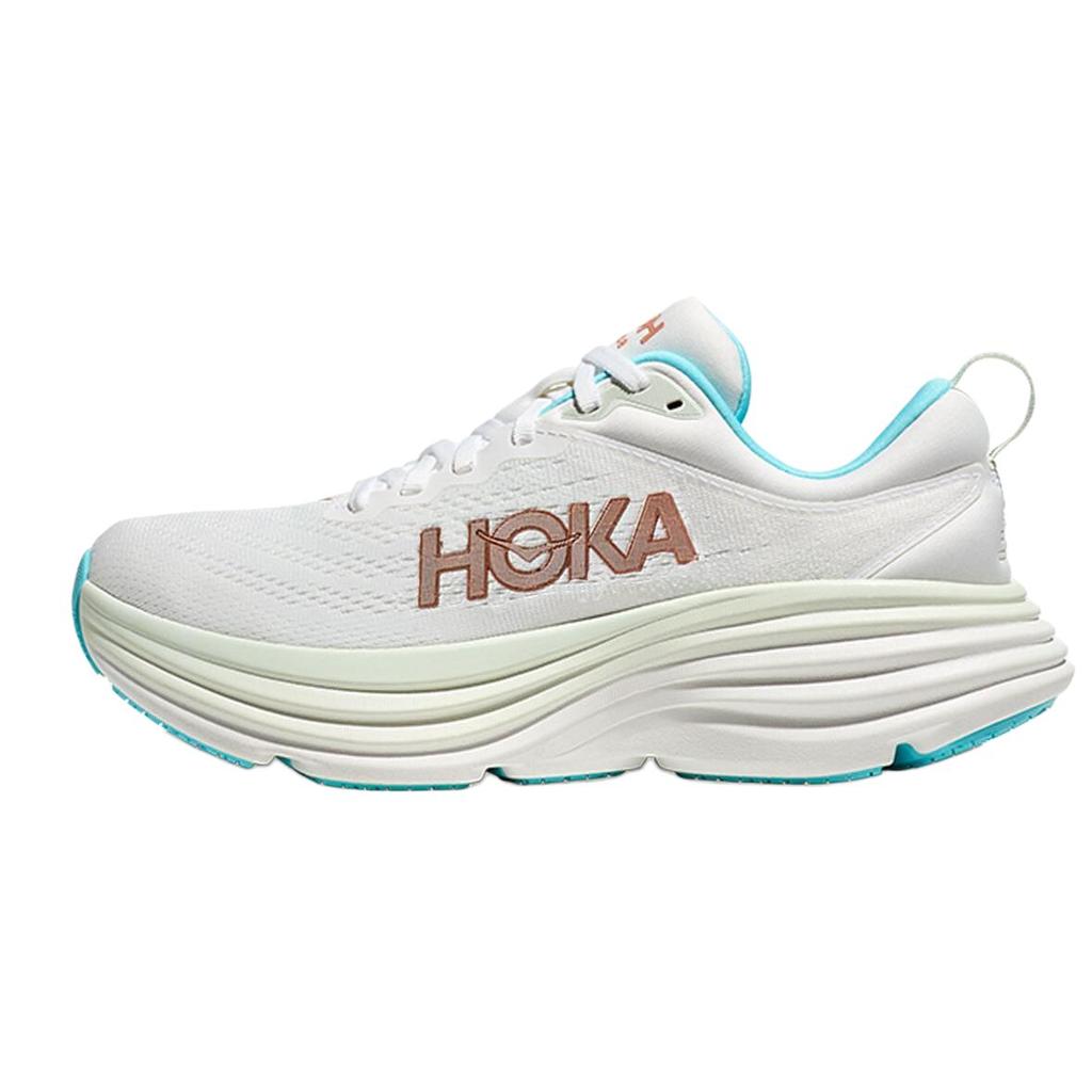 HOKA Bondi 8 Frost Rose Gold Dámské Běžecké Boty Bílé 1127952-FTRS