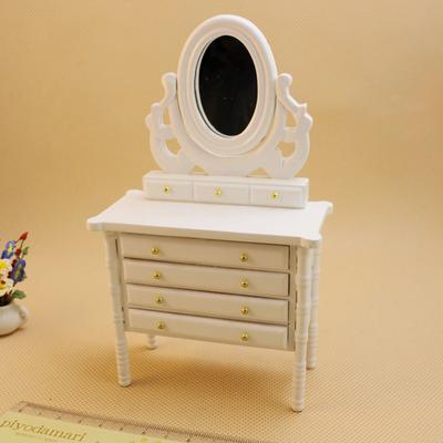 1:12 Kids Mini White Simulate Princess Style Dresser for Doll House