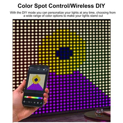 APP Inteligentne światła kurtynowe BT Illusion Point Control Skórzane światła sznurkowe do wnętrz i na zewnątrz Święta
