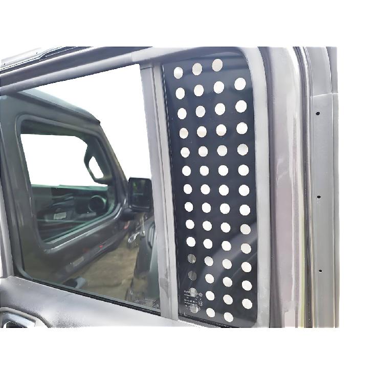 Rear Door Window Glass Decoration Cover Trim for Jeep Wrangler JK JL Gladiator JT 2007-2025 4-Doors Car Exterior Accessory Black Interior Mirrors 6