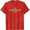 Egyptian Symbol Men's T-Shirt Faravahar Ancient Persian Design Casual Wear Summer Fashion Round Neck Clothes