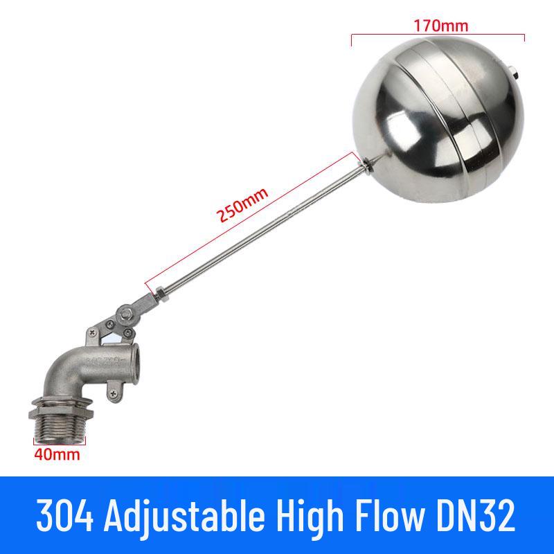304 Stainless Steel Float Valve Water Level Controller for Tank/Tower, DN50 4-Point Inlet.