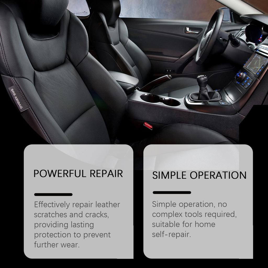 Rayhong Automotive Leather Repair Fluid Repair scratches and cracks restore glossy wear-resistant leather repair adhesive