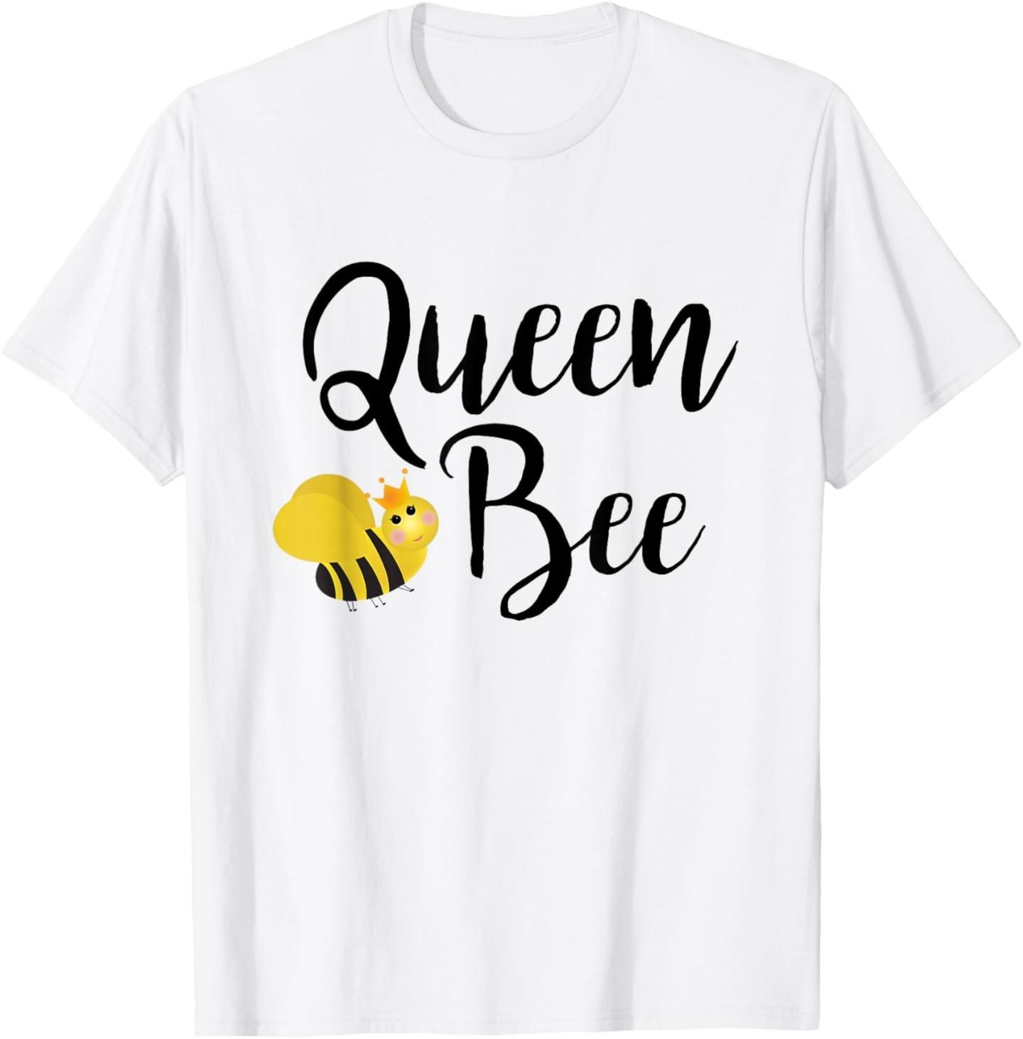

Queen Bee Fun Beehive Cute Beekeeping Gift T-Shirt Mens Womens Tees Top 2XL