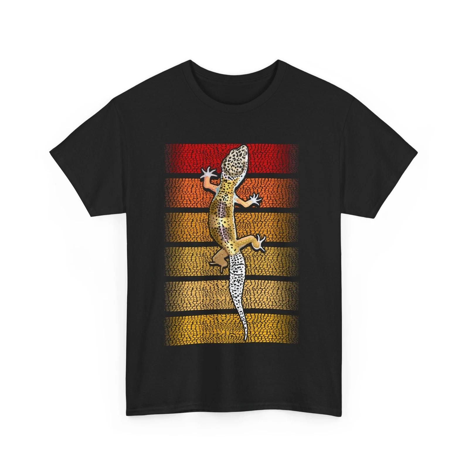 Leopard Gecko T-Shirt Lizard Reptiles Animal Lovers Women Men Graphic Tee S разноцветный