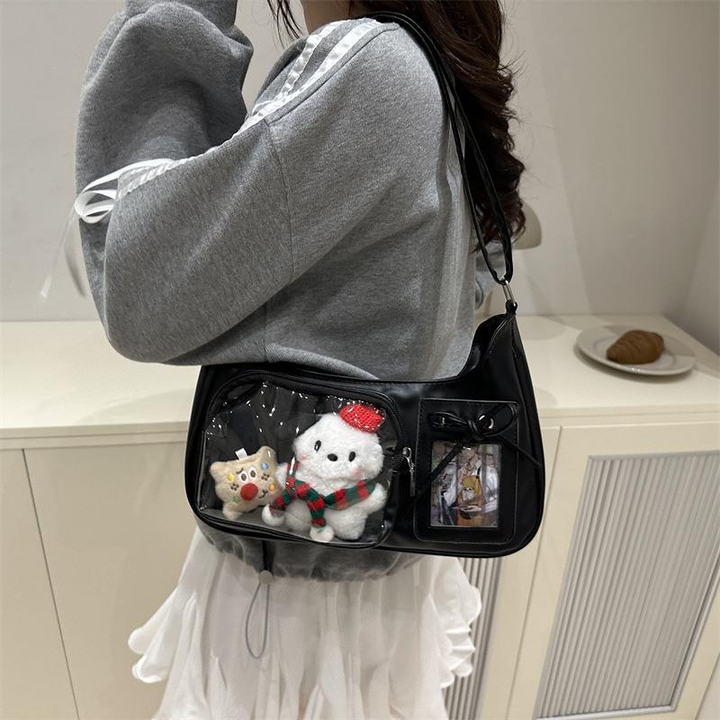 Girls' two-dimensional yuan pain bag crossbody student party large-capacity transparent bar bag small food allowance daily commuting bag