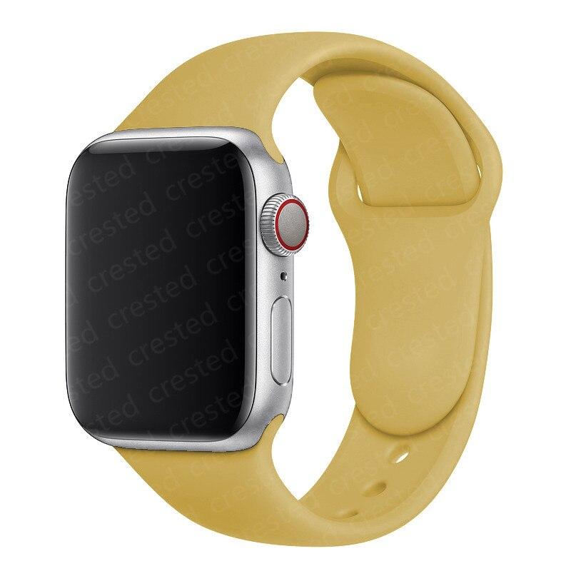 Silicone Strap For Watch Band 44mm 40mm 38mm 42mm Rubber Belt Wristband Bracelet iWatch1 2 3 4 5 Se 6 Band