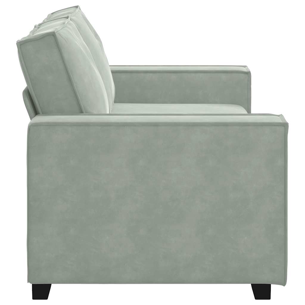 2 Seater Sofa Light Grey 180 X 78 X 84 Cm Velvet