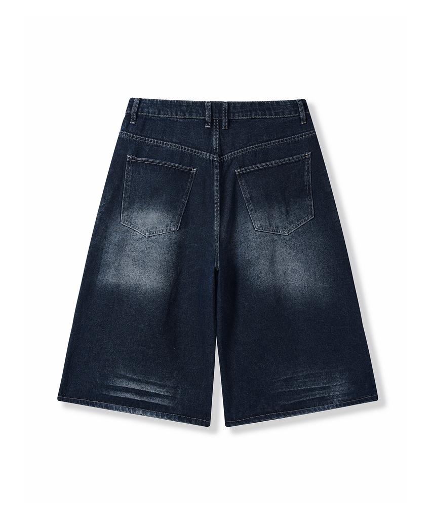 Descheuis Everyday Washed Bermuda Denim Pants Deep Blue (Type A)