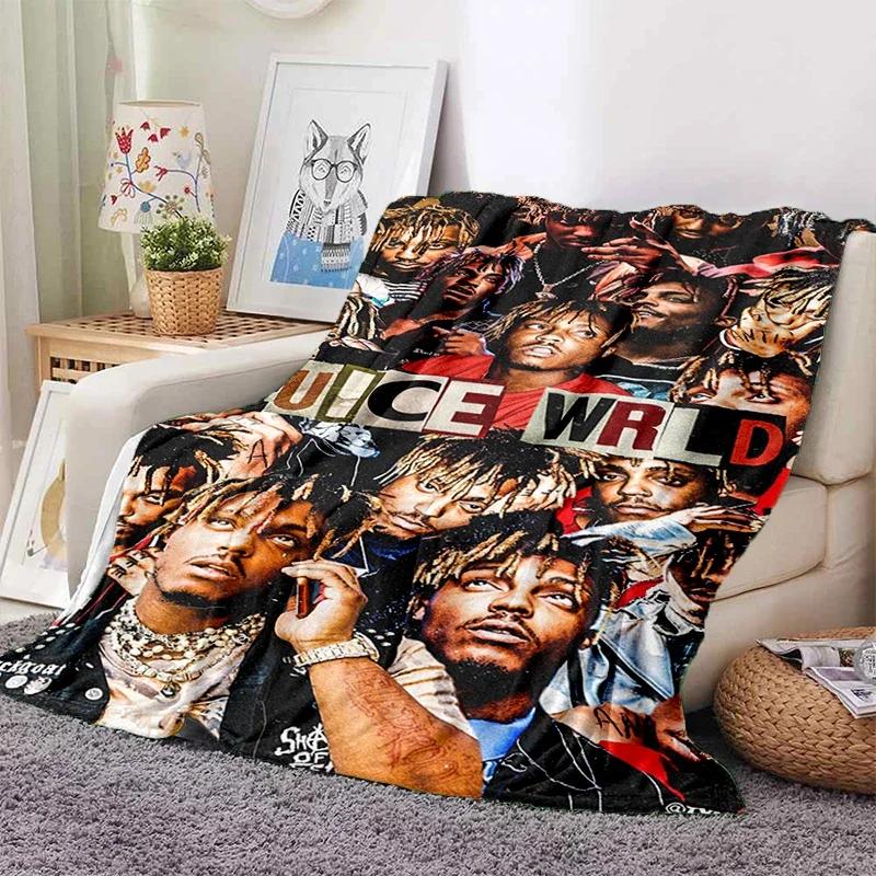 HD Juice WRLD 999 3D Legende Rapper Star Weiche Plüschdecke, Flanell-Überwurfdecke für Wohnzimmer Schlafzimmer Picknick Bett Sofa Abdeckung