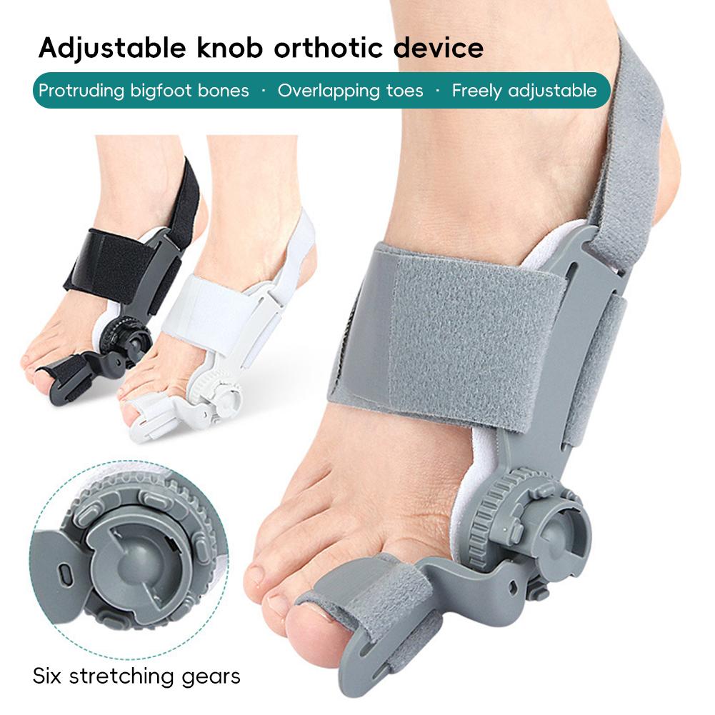 1pc Breathable Hallux Valgus Splint Orthopedic Toe Alignment Bunion Corrector Anti-slip Heel Strap for Left & Right Toe Separator