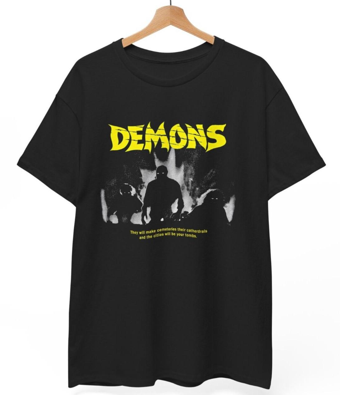 

Demons 1985 T-Shirt Mens Womens Tees Top, 80s Horror Shirt, Dario Argento, Lamberto Bava, Unisex tee 4XL
