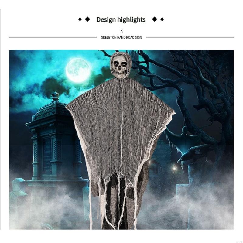 

Macabres Skull Gauze Yard Ornament Weather Resistant Halloween Party Accessory M68E China Mainland