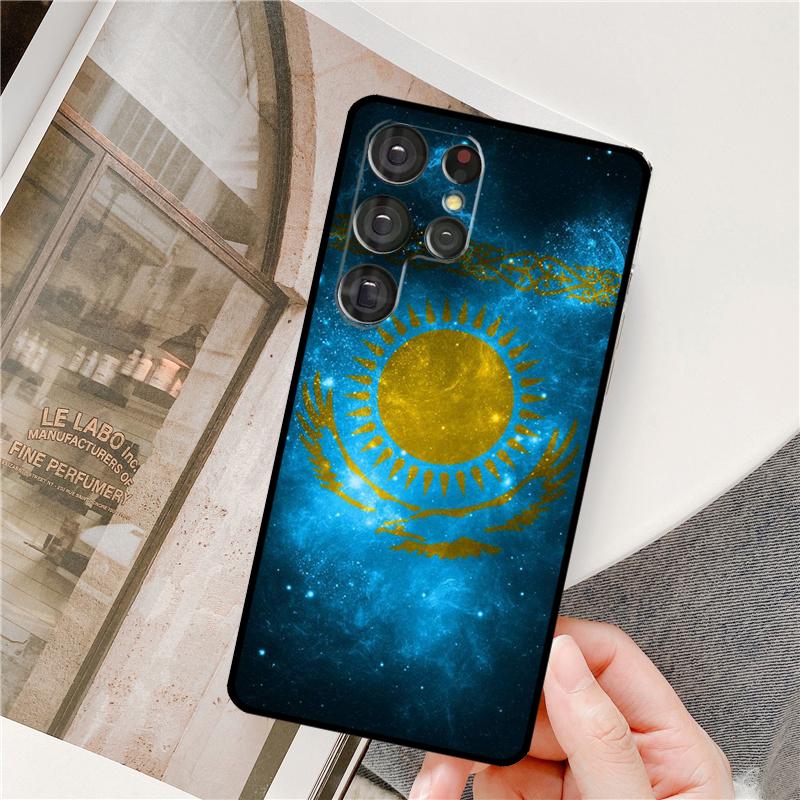 Kazakhstan Flag Art Phone Case For Samsung Galaxy S25 Ultra S9 S10 S20 FE S21 S22 S23 Plus S24 Ultra Full Cover
