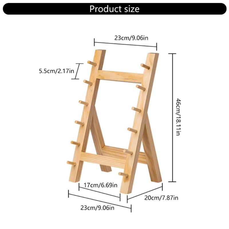 Wooden Cutter Display Stand Multipurpose Cutter Storage Rack with Multi Layer Design for Home Kitchens and Restaurants
