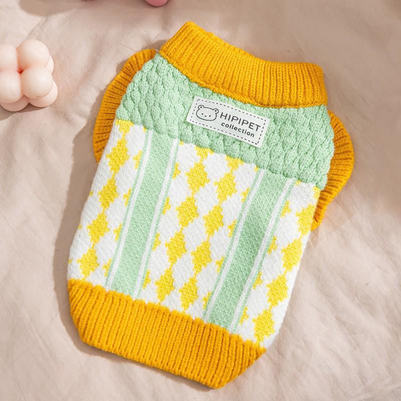 Autumn/Winter Warm Knitted Cat & Small Dog Sweater with Pompoms