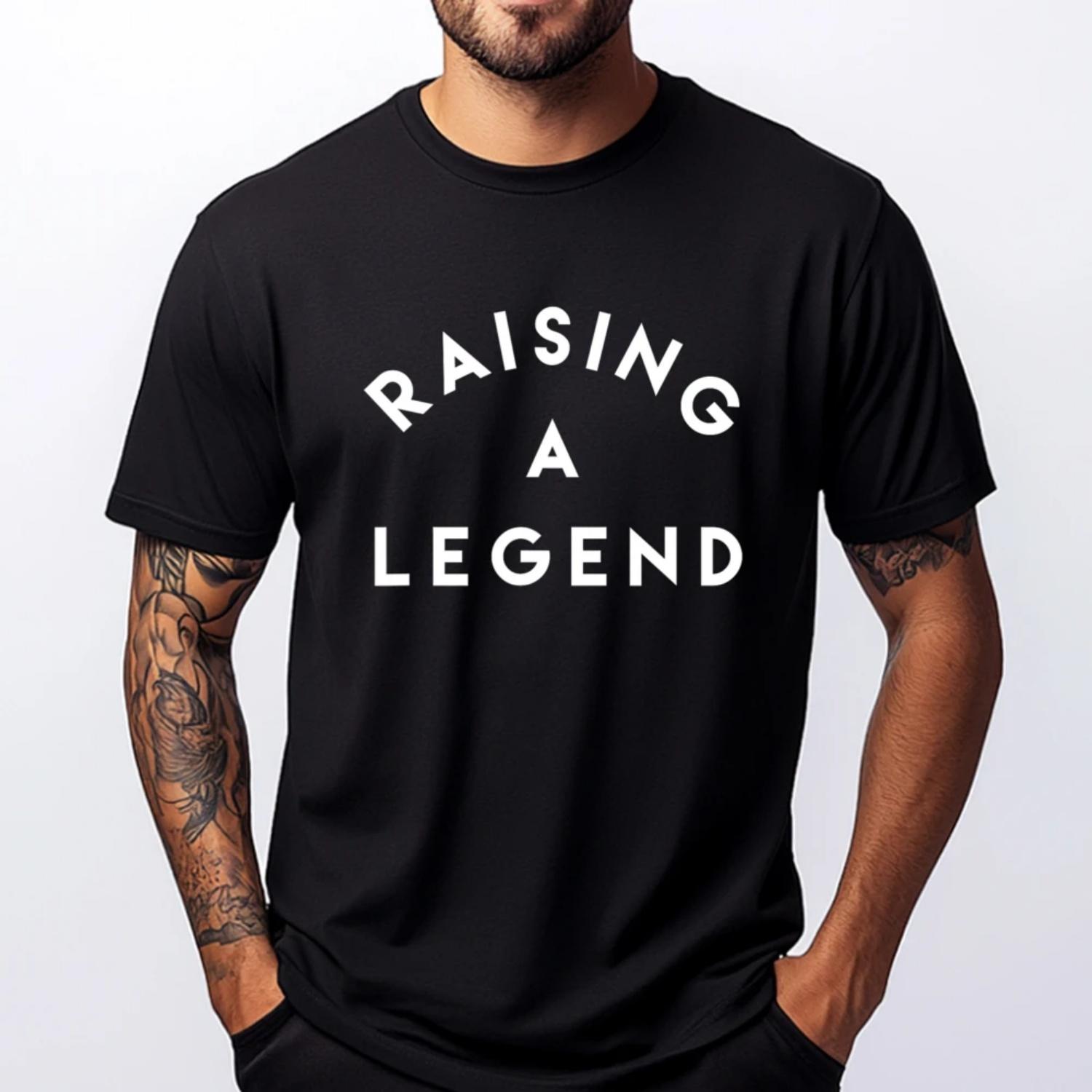 

Raising A Legend Design Graphic T Shirts Men Brand Clothing Luxury Designer Mans Short Sleeve New Years Eve S чёрный