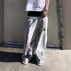 European and American Double Waisted Embroidered Street Folding Couple Sweatpants