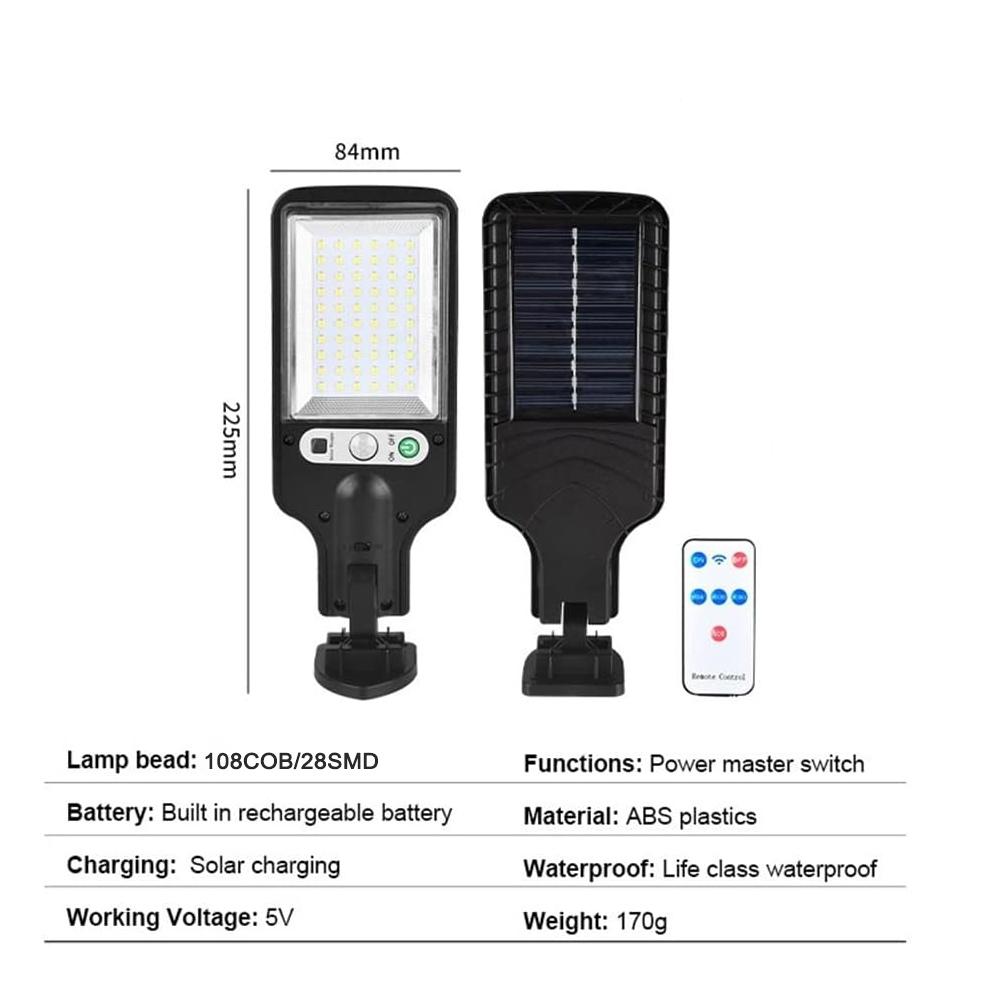 Potężna LED Solarna Zewnętrzna LED Lampa Ścienna na Dziedziniec 3 Tryby Indukcja Ciała Człowieka Oświetlenie Uliczne Ogrodu Tarasu Drzwi Garażowych