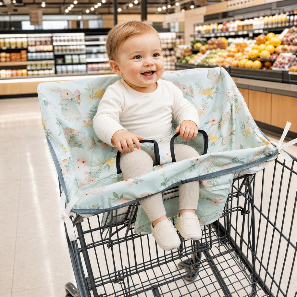 Cartoon Printed Kids Dining Chair Cover Polyester Seat Cover Baby Shopping Cart Seat Cover  Baby